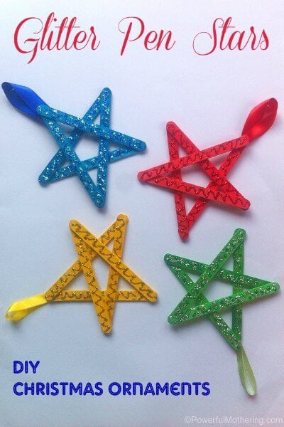 Find Easy Christmas ideas for families here. 20 Fun Christmas activities ideas for kids or toddlers from crafts to games that kids will love. Christmas activities to keep them busy. These are perfect for the classroom too! #onecrazymom #christmasactivities #kidactivities Stars made from popsicle sticks.
