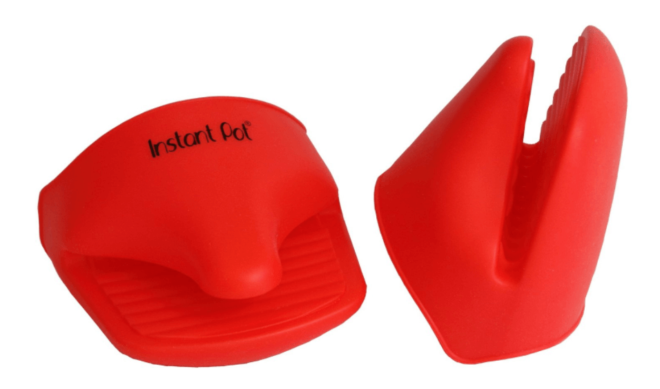 Here are the best Instant Pot Accessories. These instant pot pressure cooker accessories are a must have! 13 very useful accessories for the Instant pot to help you make the best instant pot recipes. So handy! Silicone mitts in red.