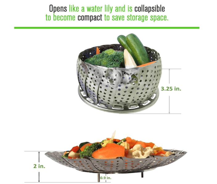 Here are the best Instant Pot Accessories. These instant pot pressure cooker accessories are a must have! 13 very useful accessories for the Instant pot to help you make the best instant pot recipes. So handy! Steamer basket with vegetables.