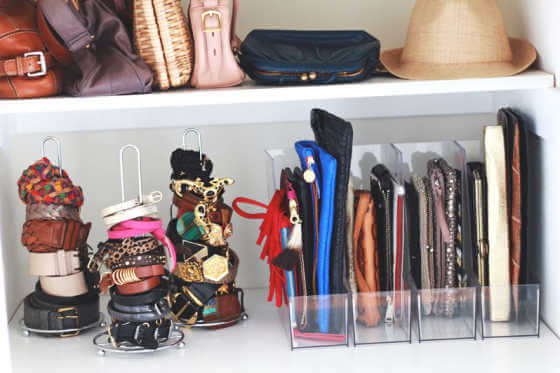Get your home in order with Dollar Store Home Organization Ideas. 20 creative ways to make the most of your space with Dollar Store home organization. Bins and paper towel holders used for storage.