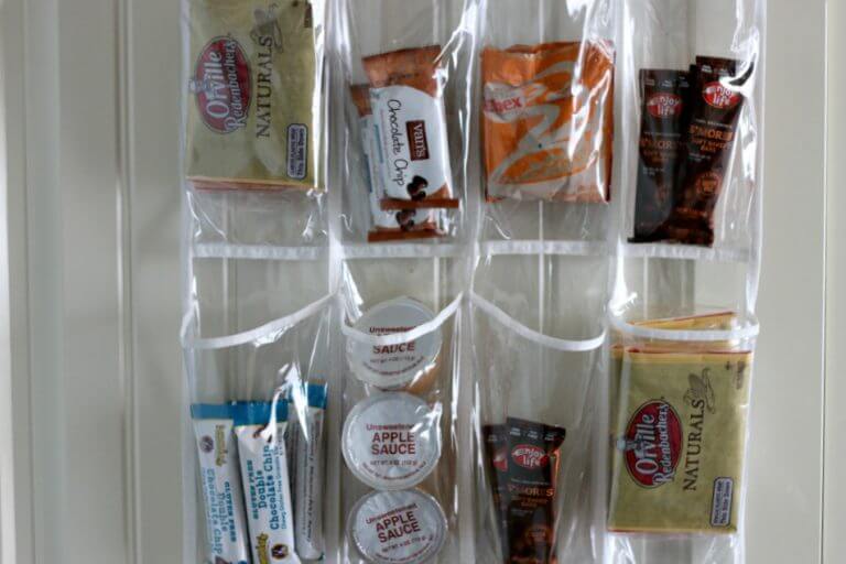 Get your home in order with Dollar Store Home Organization Ideas. 20 creative ways to make the most of your space with Dollar Store home organization. Shoe organizer in pantry.