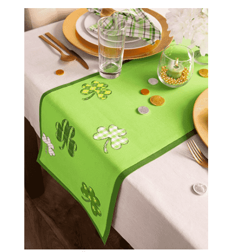 Embroidered table runner.