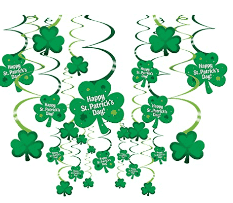 Green St. Patrick's Day Foil Swirls