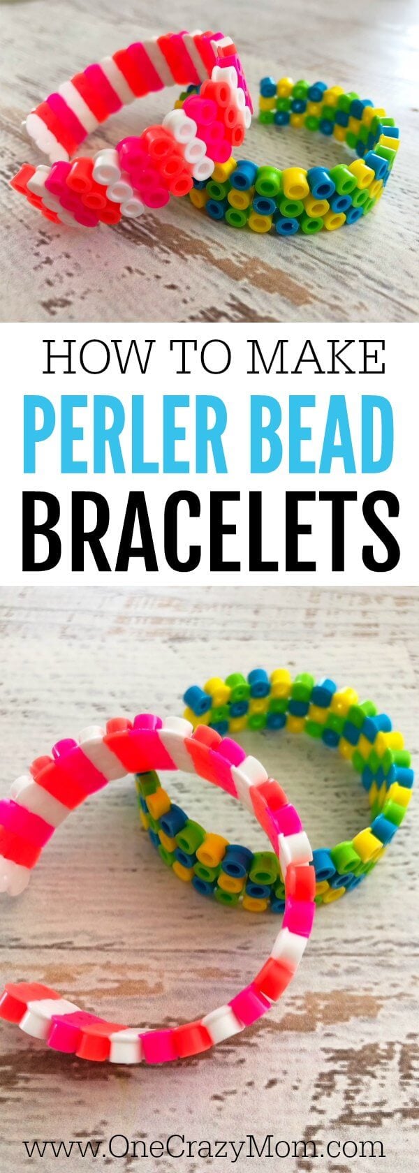 Perler bead bracelets ready to use. 