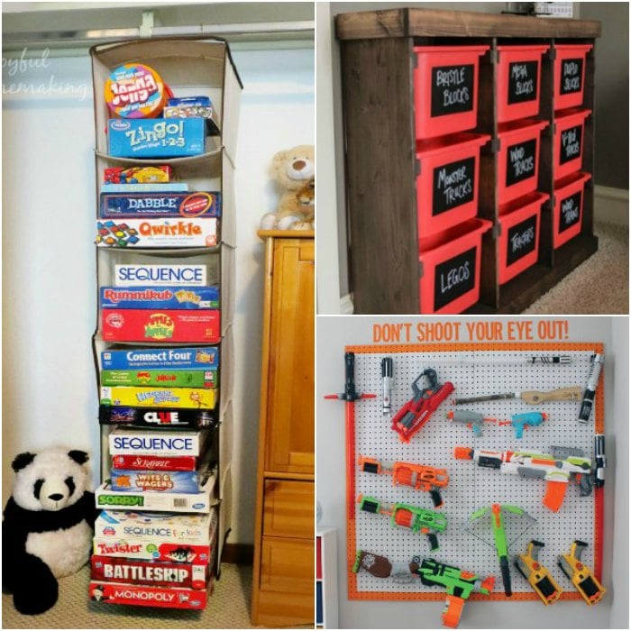 Find easy kids toy storage ideas here. Creative ways to bring order to all the piles of toys. 15 kids storage solutions that won't break the bank. Ideas that are simple and easy! Find easy kids toy storage ideas here. Creative ways to bring order to all the piles of toys. 15 kids storage solutions that won't break the bank. Ideas that are simple and easy!