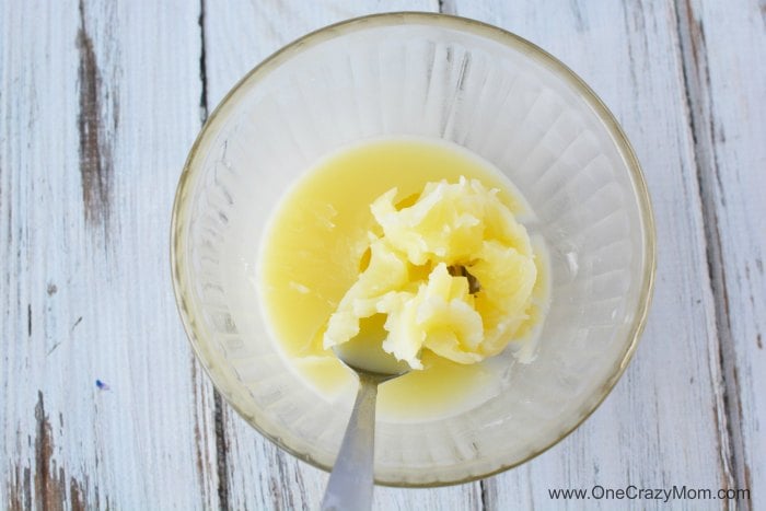 Try this diy shaving cream for Women for a closer shave.You will love how luxurious this natural shaving cream is. This easy homemade shaving cream leaves your skin silky smooth! Plus, its very simple and quick to make. Spoon stirring ingredients.