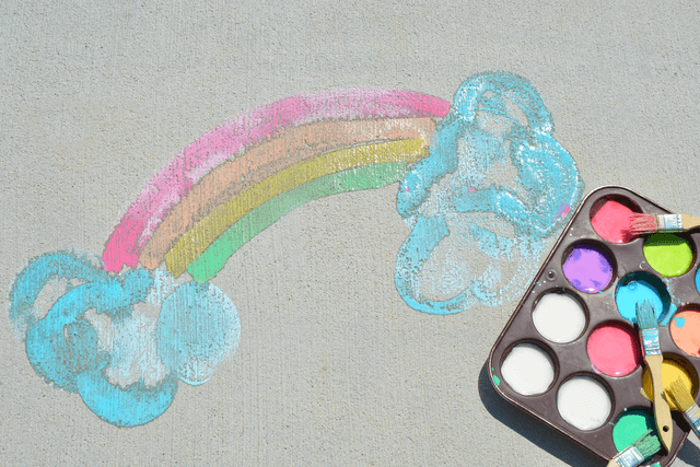Make this fun and easy sidewalk chalk paint recipe 3 ingredients. The kids will love using sidewalk paint to create artwork. Once you learn how to make this DIY sidewalk chalk paint recipe, you won’t believe how easy it is to make this homemade recipe that is washable too! Learn how to make this paint today! #onecrazymom #sidewalkchalkpaint #DIYrecipes Make this fun and easy sidewalk chalk paint recipe 3 ingredients. The kids will love using sidewalk paint to create artwork. Once you learn how to make this DIY sidewalk chalk paint recipe, you won’t believe how easy it is to make this homemade recipe that is washable too! Learn how to make this paint today! #onecrazymom #sidewalkchalkpaint #DIYrecipes