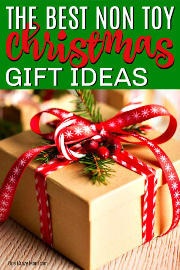 If you're looking for non toy Christmas gift ideas for kids, we have a big list of ideas. These ideas will provide lasting memories and hours of fun on non toy gifts that kids want. #onecrazymom #christmasgiftideas #nontoygifts Up close photo of gift.