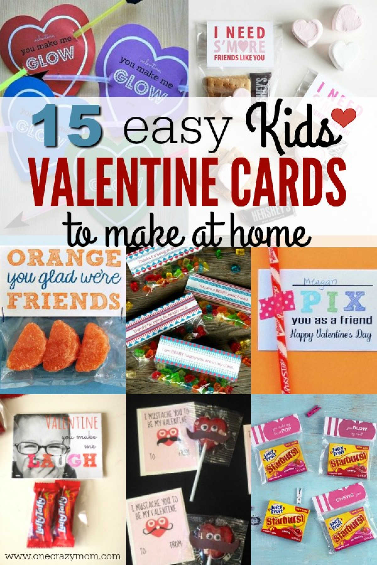 We have 15 easy kids valentines cards. Valentines cards for kids that include non candy ideas too. Try these fun and easy Valentines day cards for kids. Assortment of homemade valentine cards.