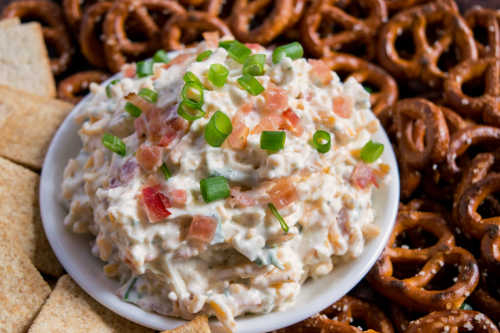We have the best Graduation Party Ideas. You will find a big list of decor ideas, party food recipes, gifts and more to make your party a success. Crack Dip in a bowl with pretzels.