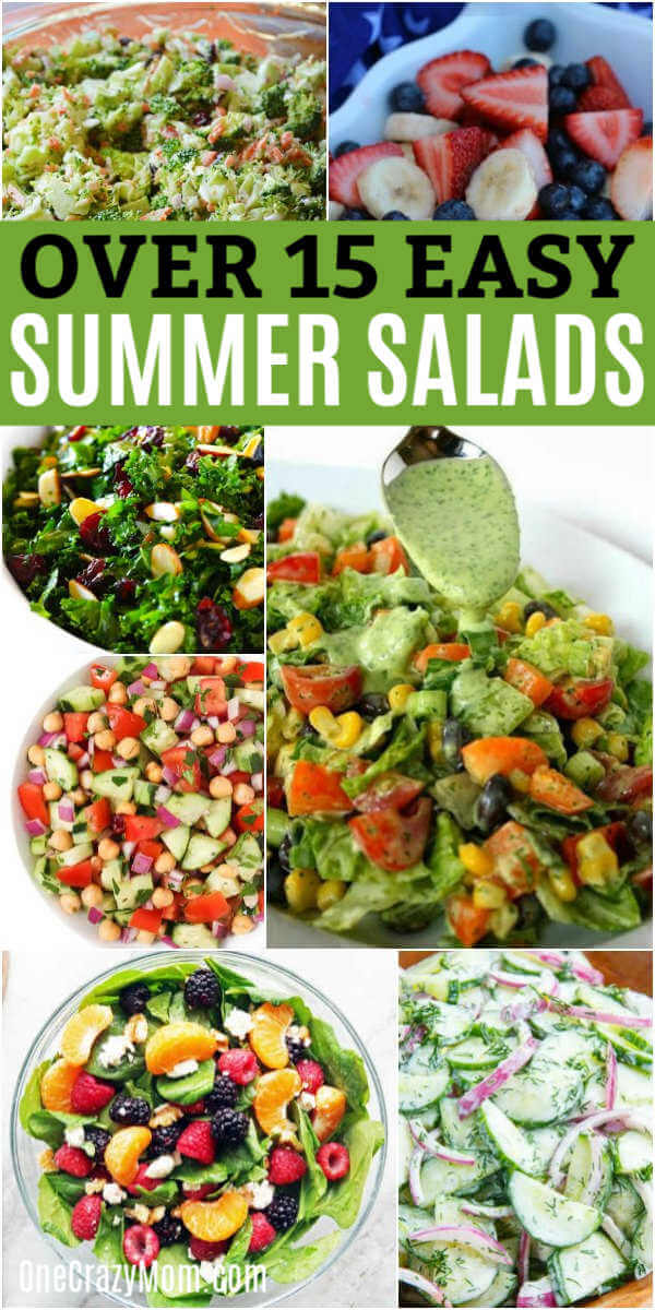 Take a look at these yummy Summer Salad Recipes. 15 of the best easy summer salads for you to try this summer. Summer salads are light and tasty. Take a look at these yummy Summer Salad Recipes. 33 of the best easy summer salads for you to try this summer. Summer salads are light and tasty.