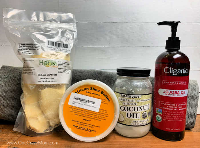 DIY BODY BUTTER is simple to make and for a fraction of the price of store bought. Make this body butter recipe with little effort and have softer skin. Body Butter Ingredients - shea butter, cocoa butter, coconut oil, jojoba oil, essential oils.