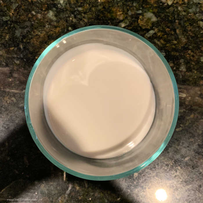 Slime mixture in a bowl.