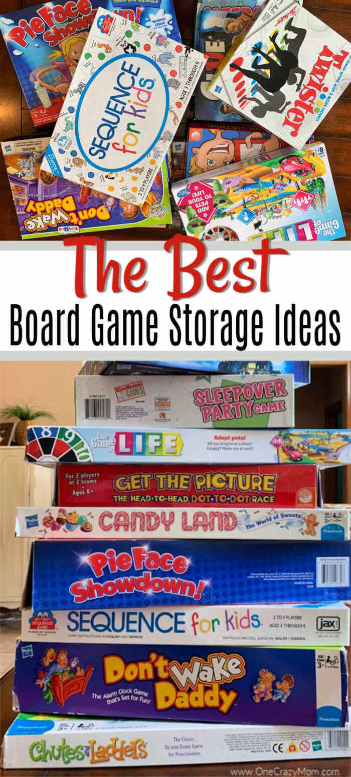 We have 10+ board game storage ideas that will get your games organized. Make game night even more fun when you get your board game collection in order. Stack of board games.