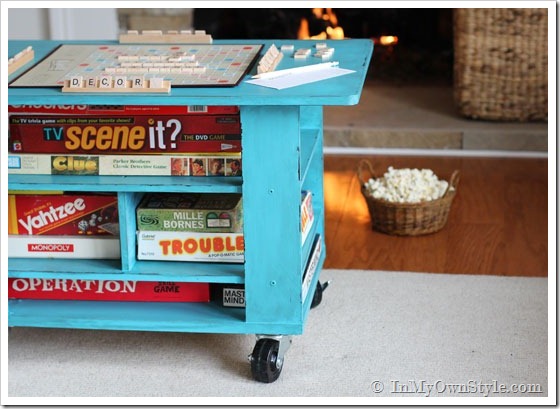 We have 10+ board game storage ideas that will get your games organized. Make game night even more fun when you get your board game collection in order. Rolling game table with games