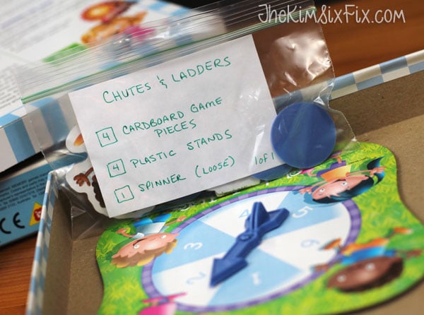 We have 10+ board game storage ideas that will get your games organized. Make game night even more fun when you get your board game collection in order. Ziploc bags with game pieces and games.