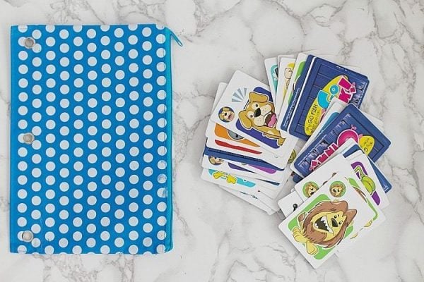We have 10+ board game storage ideas that will get your games organized. Make game night even more fun when you get your board game collection in order. Pencil pouch with cards.