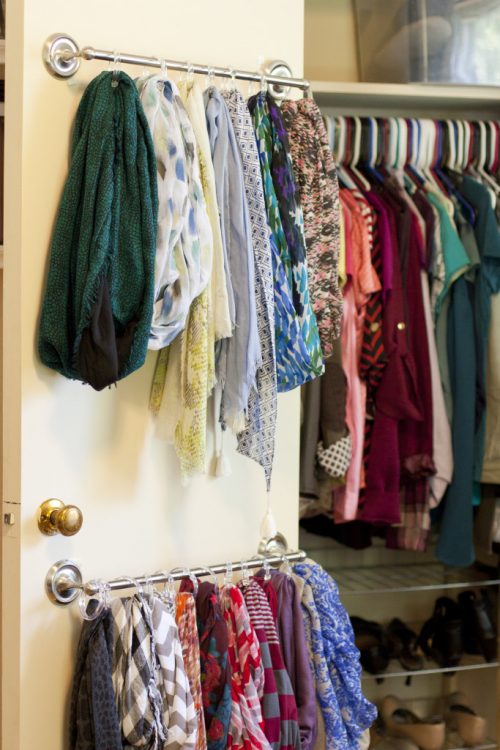 Do you have a ton of scarves but no where to put them? We have creative ways to organize scarves that are easy and budget friendly. Do you have a ton of scarves but no where to put them? We have creative ways to organize scarves that are easy and budget friendly.