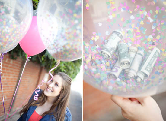 We have over 15 cute ideas for giving money. Some people are hard to shop for and you need creative Money Gift Ideas to make giving cash special. Confetti and cash balloons.
