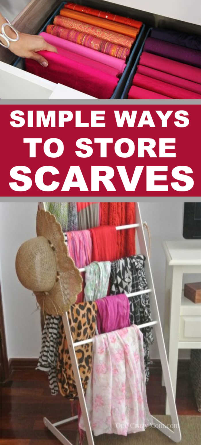 Do you have a ton of scarves but no where to put them? We have creative ways to organize scarves that are easy and budget friendly. Do you have a ton of scarves but no where to put them? We have creative ways to organize scarves that are easy and budget friendly.