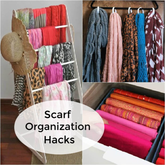 Do you have a ton of scarves but no where to put them? We have creative ways to organize scarves that are easy and budget friendly. Do you have a ton of scarves but no where to put them? We have creative ways to organize scarves that are easy and budget friendly.