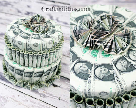 We have over 15 cute ideas for giving money. Some people are hard to shop for and you need creative Money Gift Ideas to make giving cash special. Layer Cake made out of money.