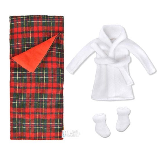 The kids love when Elf on the Shelf makes it's official appearance. Everyone knows you must have Elf on the shelf accessories and we have the ones you need! Elf on the shelf sleeping bag set.