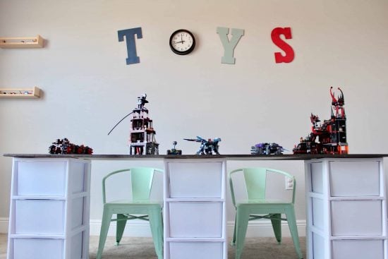 Are Lego's taking over your house? Try these clever 15+ Lego storage ideas to get everything in order and make Lego time even more fun. Storage area with play area.
