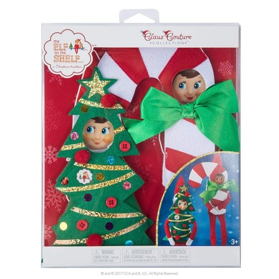 The kids love when Elf on the Shelf makes it's official appearance. Everyone knows you must have Elf on the shelf accessories and we have the ones you need! Elf on the shelf Christmas tree and candy cane costume.