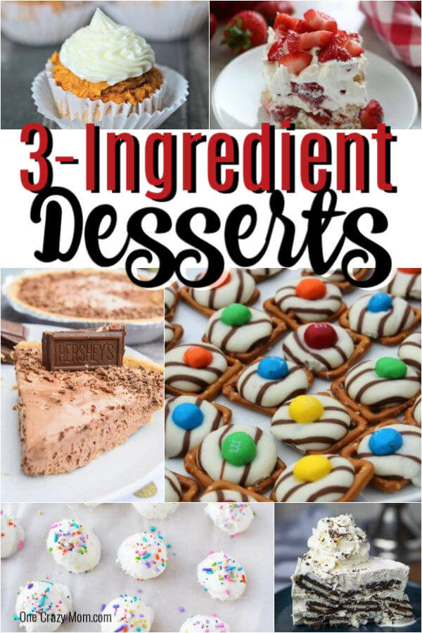 Enjoy dessert any day of the week with these easy 3 ingredient desserts. From cakes and cookies to treats and more, we have 25 tasty 3 ingredient desserts. Enjoy dessert any day of the week with these easy 3 ingredient desserts. From cakes and cookies to treats and more, we have 25 tasty 3 ingredient desserts.