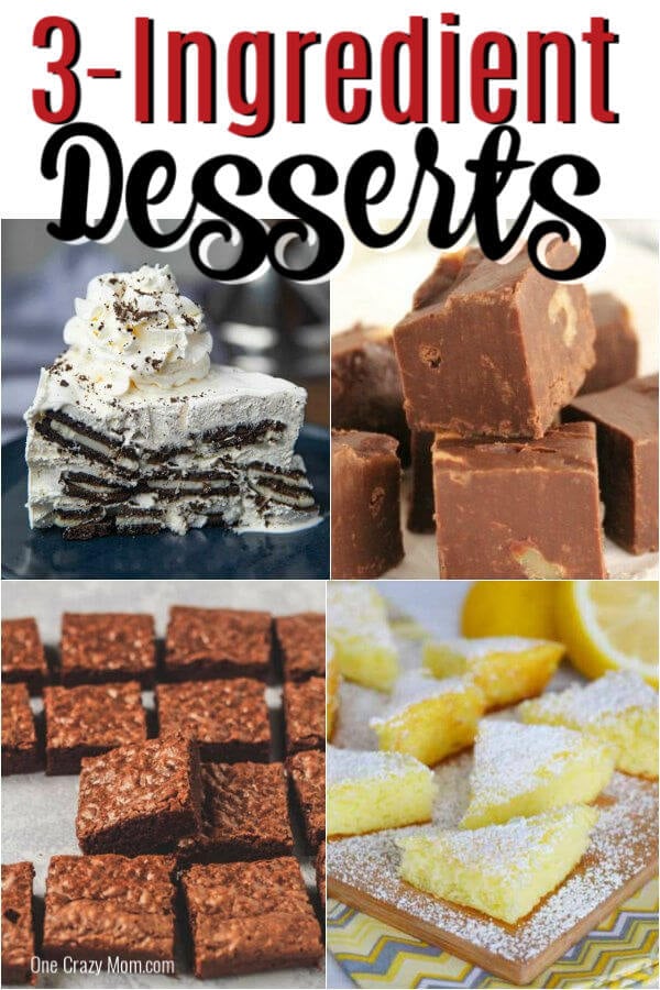 Enjoy dessert any day of the week with these easy 3 ingredient desserts. From cakes and cookies to treats and more, we have 25 tasty 3 ingredient desserts. Enjoy dessert any day of the week with these easy 3 ingredient desserts. From cakes and cookies to treats and more, we have 25 tasty 3 ingredient desserts.