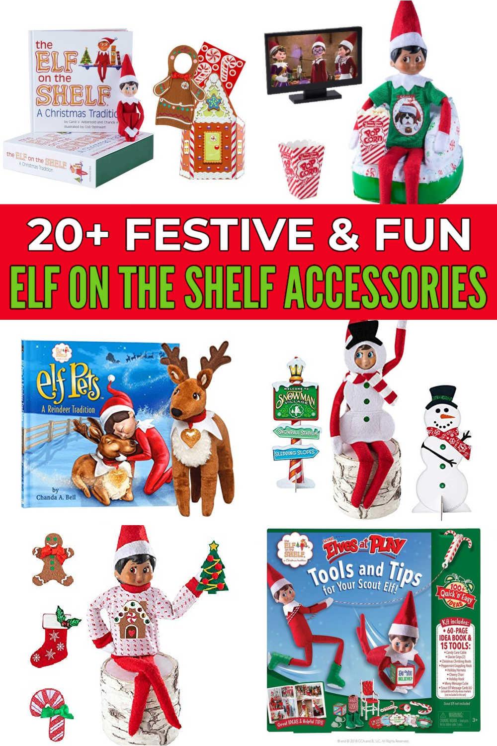 The kids love when Elf on the Shelf makes it's official appearance. Everyone knows you must have Elf on the shelf accessories and we have the ones you need! My kids look forward to their Elf on a shelf every year. We have the best Elf on the shelf accessories to make it more fun this holiday. All of these ideas are festive, fun and affordable! #onecrazymom #christmas #elf #elfontheshelf #elfaccessories