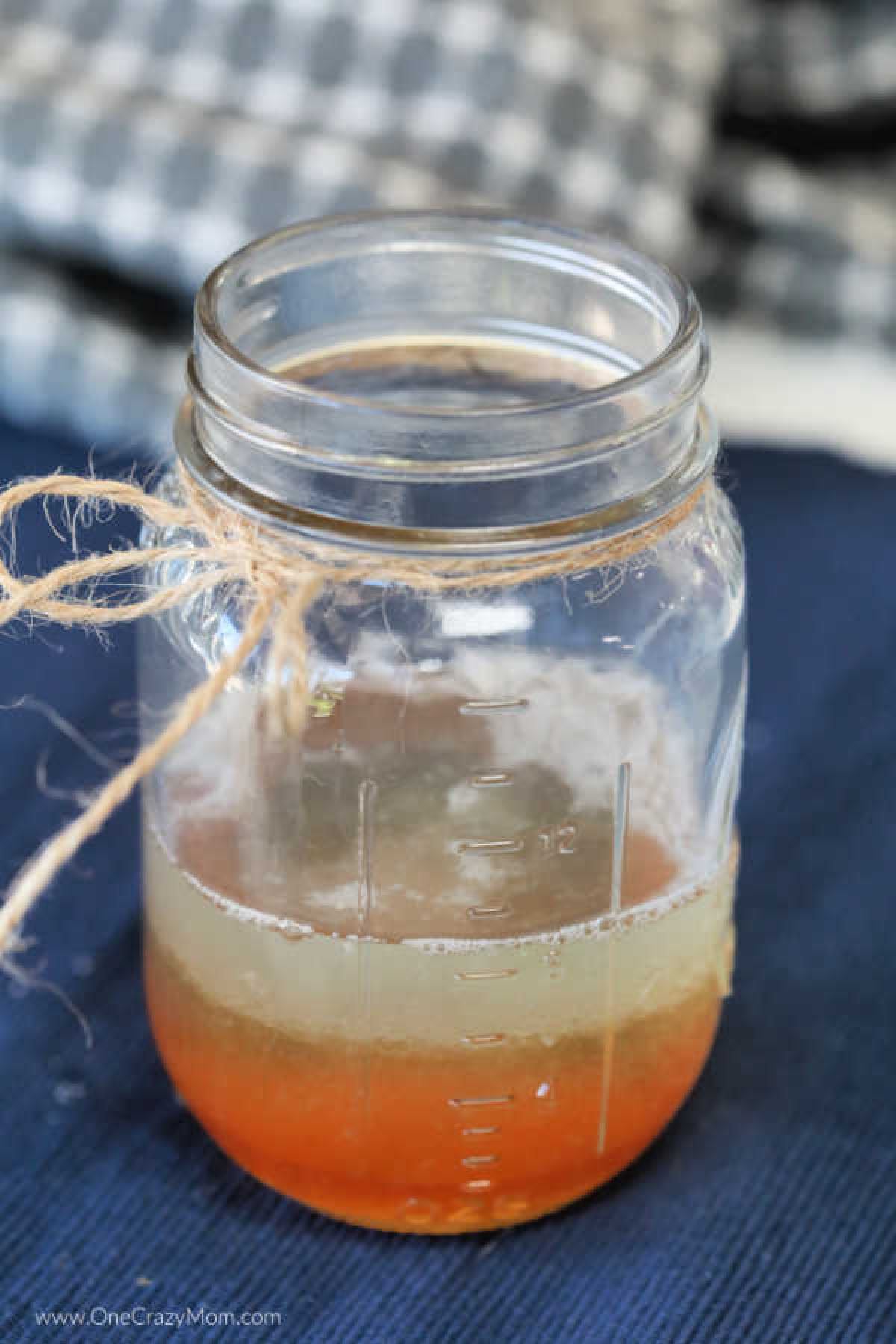 DIY Body Wash is so easy to make and leaves your skin really soft and hydrated. Our entire family loves it including the kids! Jar with homemade body wash.