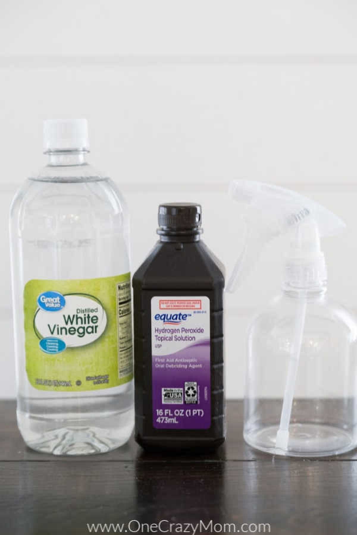 Try this easy Homemade Carpet Cleaner next time you find a carpet stain. This homemade carpet stain remover works amazing and it only needs two ingredients! It is the best homemade carpet cleaner. Supplies for carpet cleaner - vinegar and hydrogen peroxide.