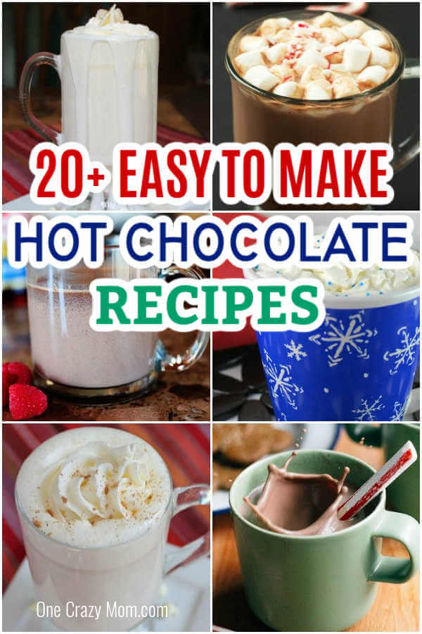Try these easy hot chocolate recipes for an amazing treat everyone will love this Winter. 20 of the best hot cocoa recipes. You will love these homemade hot chocolate recipes that are made in the crock pot, some with cocoa powder. Learn how to make your own hot chocolate at home! #eatingonadime #hotchocolaterecipes #drinkrecipes #winterrecipes Try these easy hot chocolate recipes for an amazing treat everyone will love this Winter. 20 of the best hot cocoa recipes. You will love these homemade hot chocolate recipes that are made in the crock pot, some with cocoa powder. Learn how to make your own hot chocolate at home! #eatingonadime #hotchocolaterecipes #drinkrecipes #winterrecipes