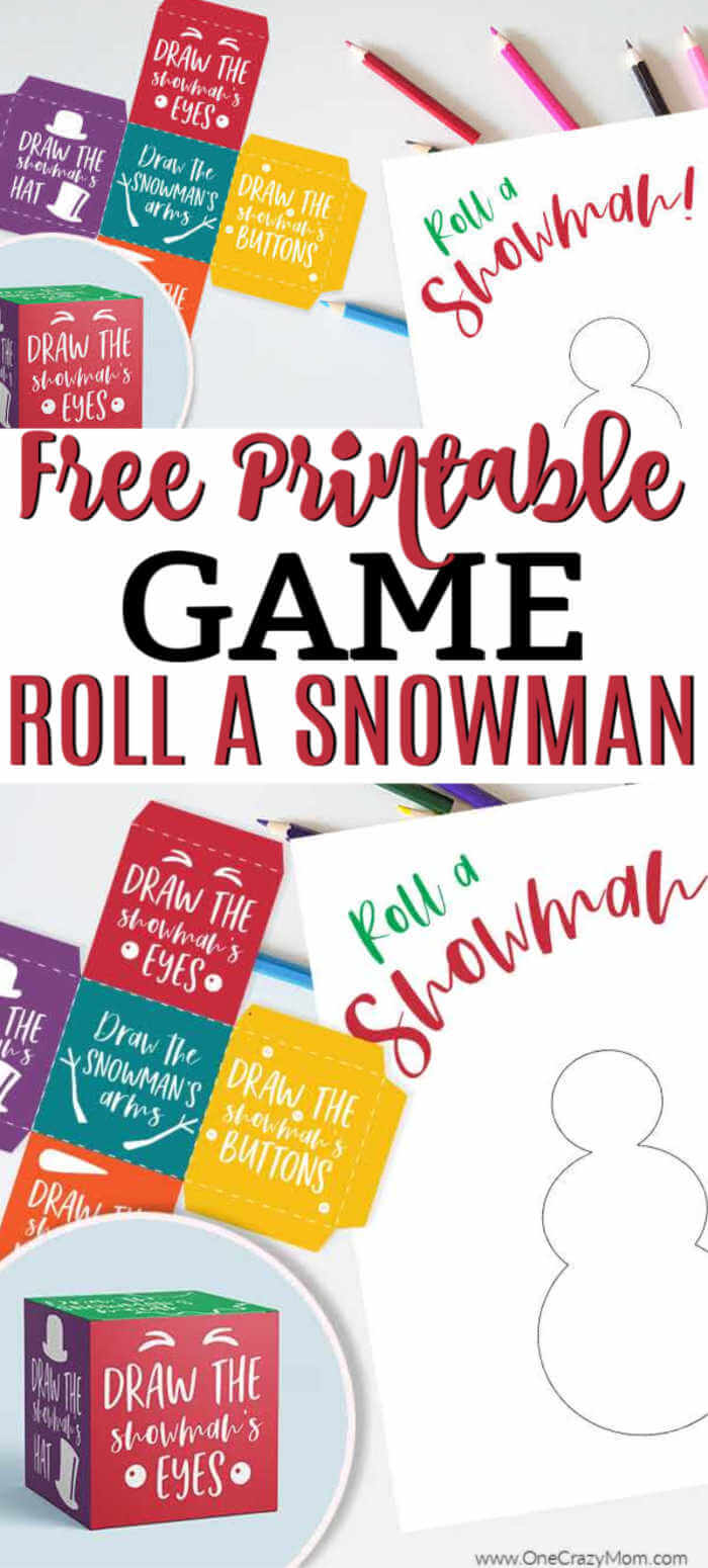 Get this free roll a snowman printable for a fun activity for the kiddos. This would be perfect for Christmas parties and more. Free printable snowman game. Get this free roll a snowman printable for a fun activity for the kiddos. This would be perfect for Christmas parties and more. Free printable snowman game.