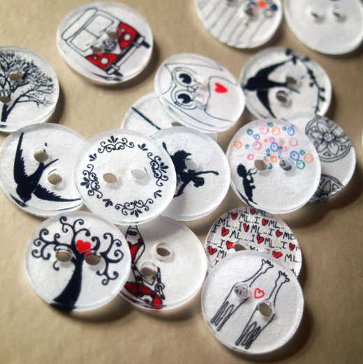 Everyone will have a blast making these 25 Shrinky Dink ideas that are easy to make. Find ideas from key chains and necklaces to magnets and much more! Shrinky Dink Buttons with an array of designs.