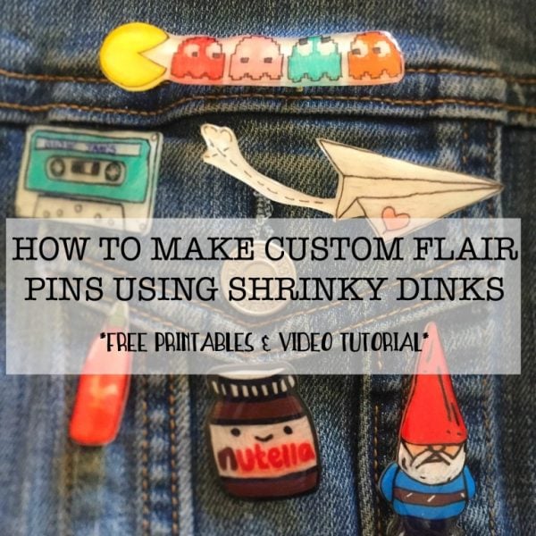 Everyone will have a blast making these 25 Shrinky Dink ideas that are easy to make. Find ideas from key chains and necklaces to magnets and much more! Shrink Dink Pins on jeans.