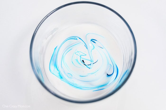 We have the best cloud slime recipe and it is super easy to make. If your kids love slime, they are going to love to learn how to make cloud slime. Bowl of glue with food coloring.
