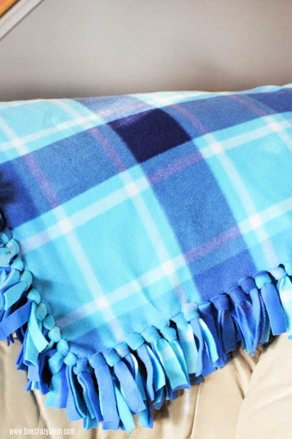 Fleece tie blanket.