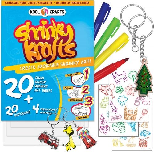 Everyone will have a blast making these 25 Shrinky Dink ideas that are easy to make. Find ideas from key chains and necklaces to magnets and much more! Book with key chain ideas from shrinky dinks.