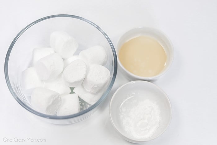 Marshmallow Slime is so fun to make and it is edible too! Gather the kids for this fun activity and learn how to make marshmallow slime. Ingredients for slime - marshmallows, olive oil, corn starch.