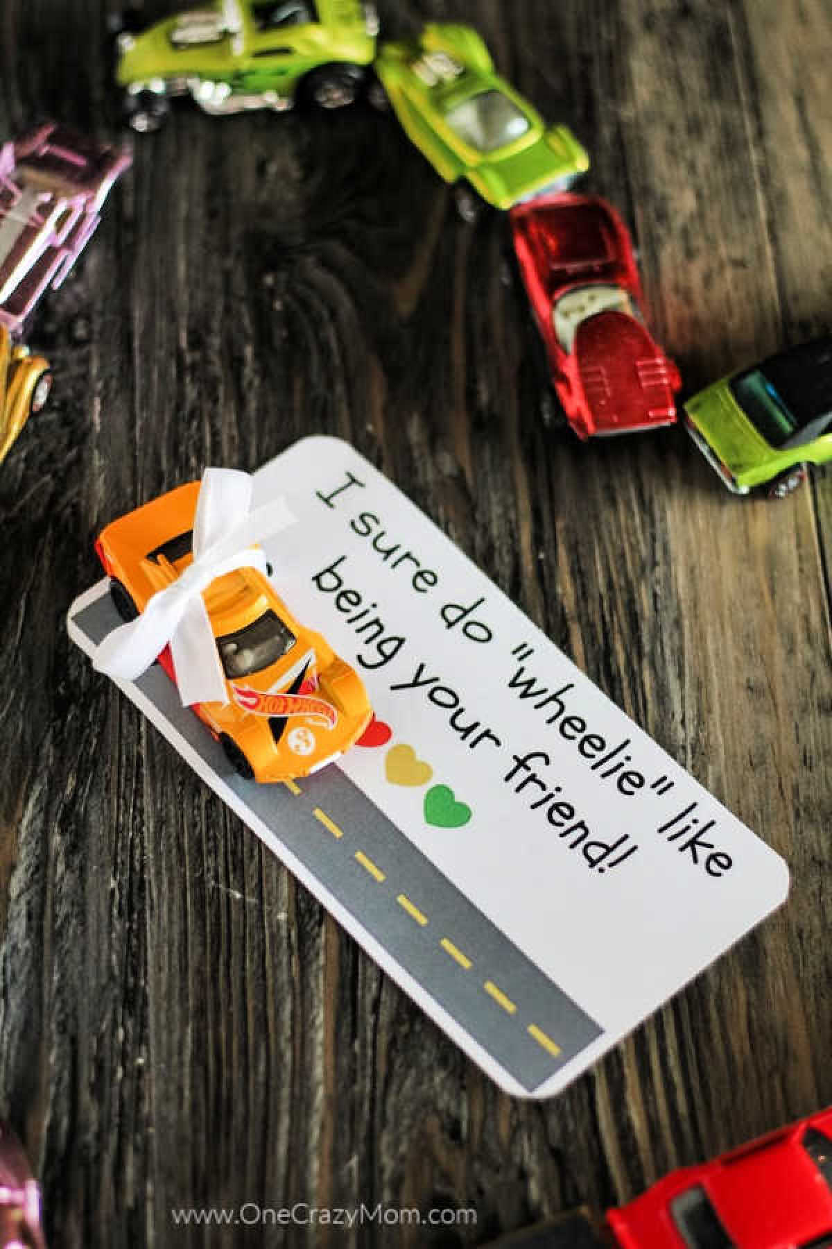We have a fun and free printable to make these Hot Wheels Valentines. Homemade valentine cards are so easy to make and a ton of fun!