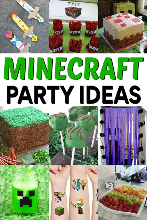 We have gathered the best Minecraft party ideas. From food and games to decor and more, find Minecraft birthday party ideas that are easy, frugal and fun! Collage of party ideas.