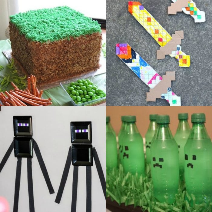 We have gathered the best Minecraft party ideas. From food and games to decor and more, find Minecraft birthday party ideas that are easy, frugal and fun! Collage of party supplies.