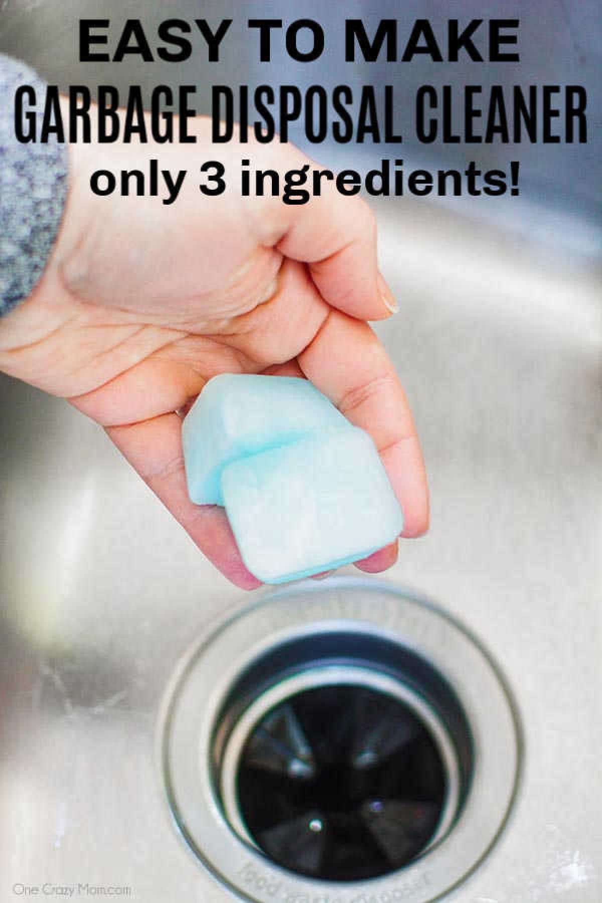 Do you ever walk past your kitchen sink and catch a not so pleasant odor? We have an easy homemade garbage disposal cleaner with just 3 ingredients! Placing garbage disposal cleaner down in the disposal