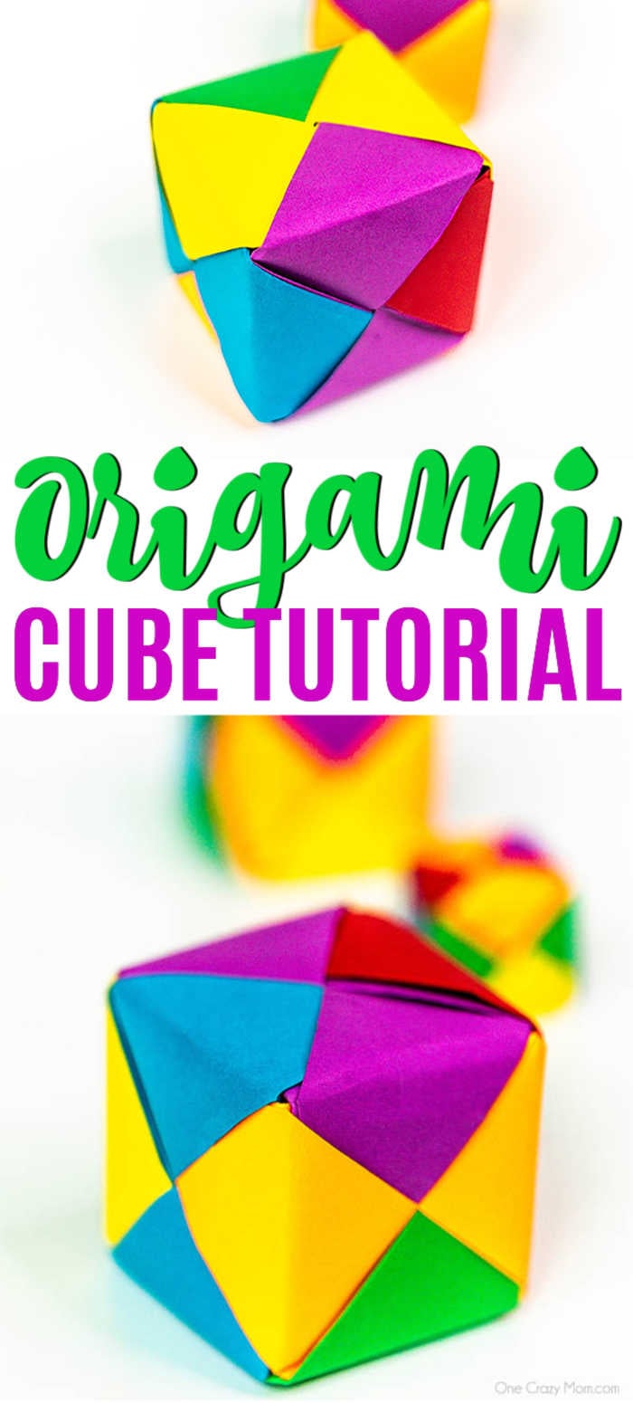 Grab some paper and learn how to make this easy origami cube. This is a simple but fun activity perfect to keep the kids busy while having a blast. Grab some paper and learn how to make this easy origami cube. This is a simple but fun activity perfect to keep the kids busy. Check out these step by step instructions on how to fold origami paper cubes. #onecrazymom #origami #cube