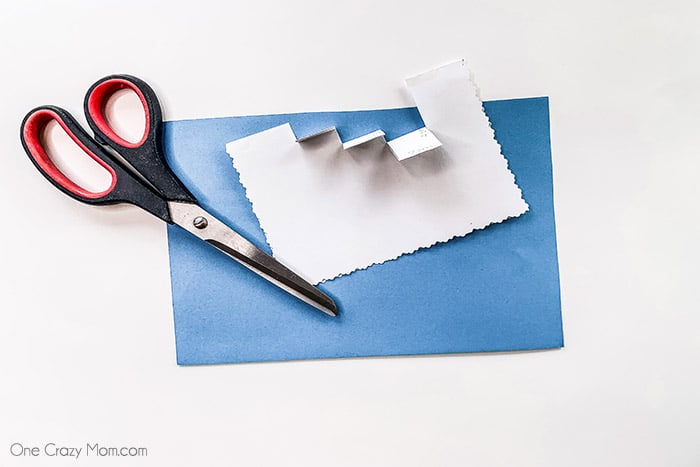 Creases made with lines on both sides.