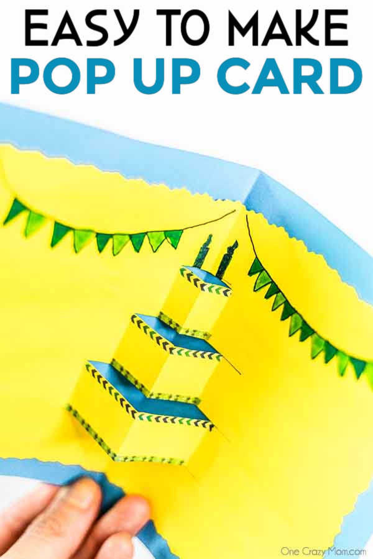 Pop Up Card with birthday cake. 