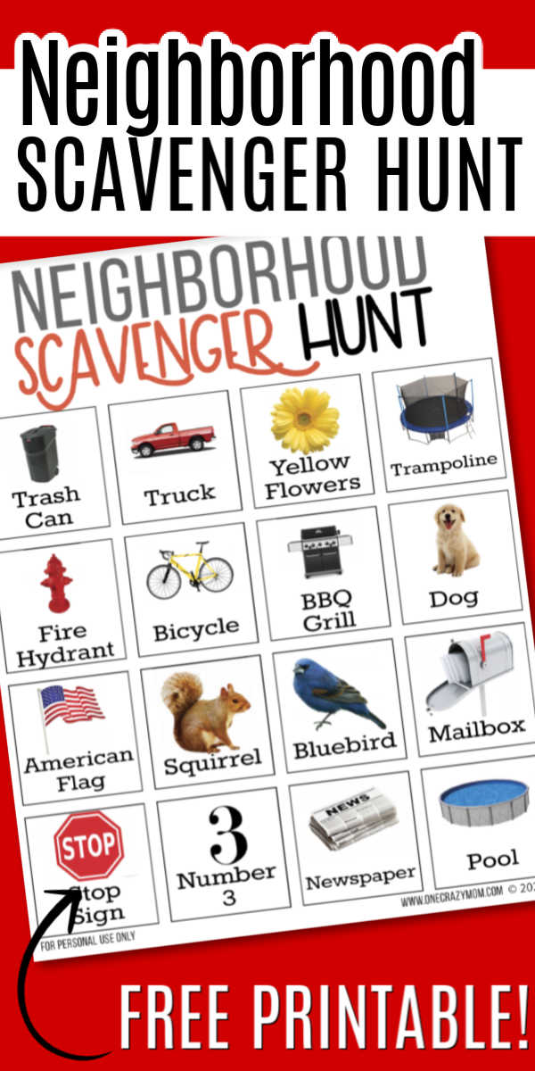 Are the kids bored? Try this fun Neighborhood scavenger hunt for kids. Get your free printable and get started with this neighborhood scavenger hunt. Are the kids bored? Try this fun Neighborhood scavenger hunt for kids. Get your free printable and get started with this neighborhood scavenger hunt.